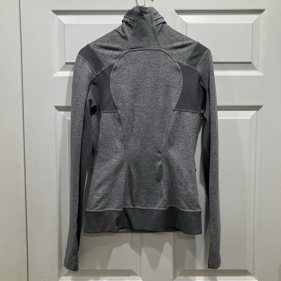 Lululemon Bhakti Double‎ Zip Gray Yoga Activewear Jacket Size 8 Womens - Picture 9 of 11